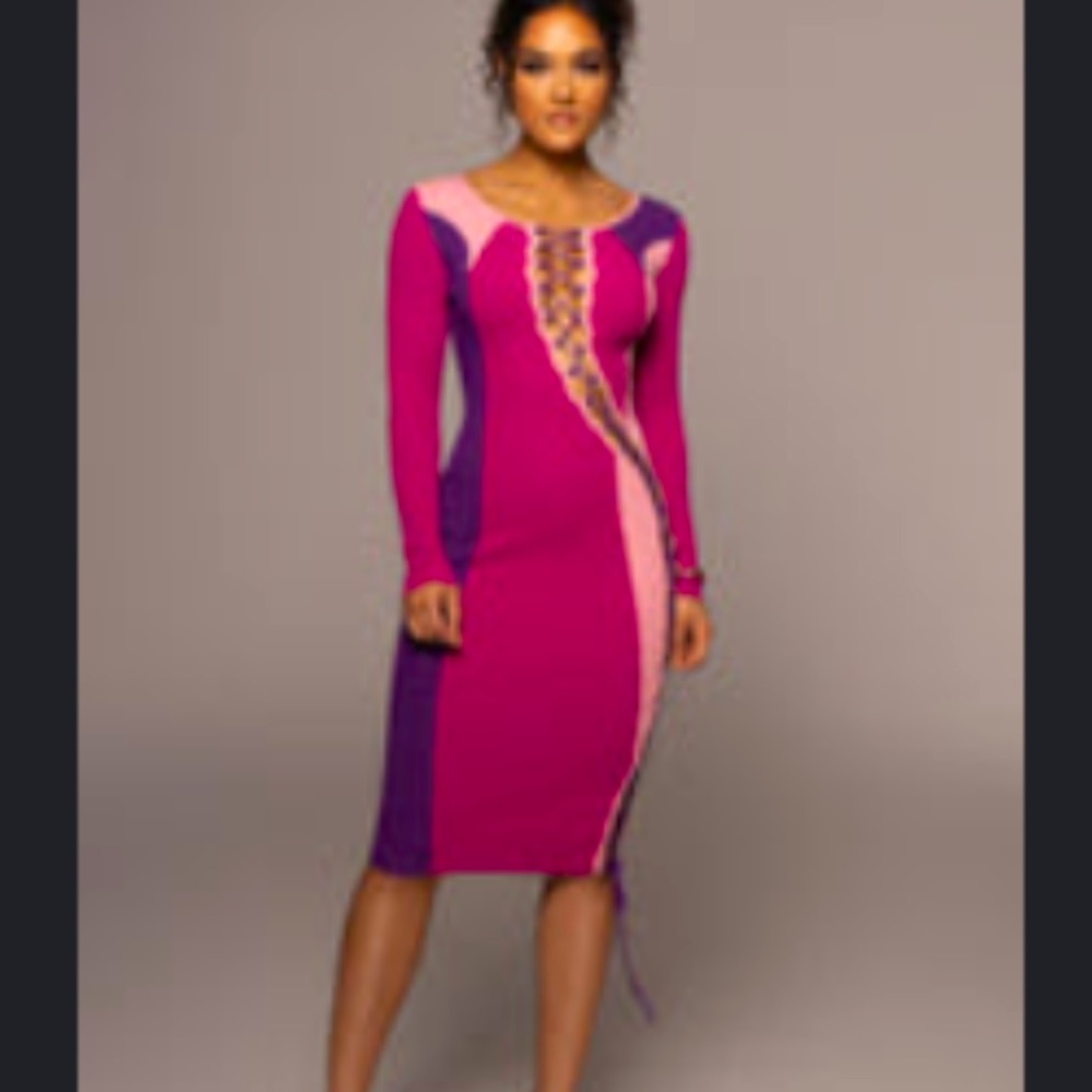 “Vira” Lace-Up Dress - S